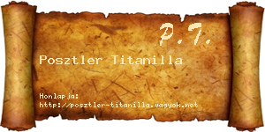Posztler Titanilla névjegykártya